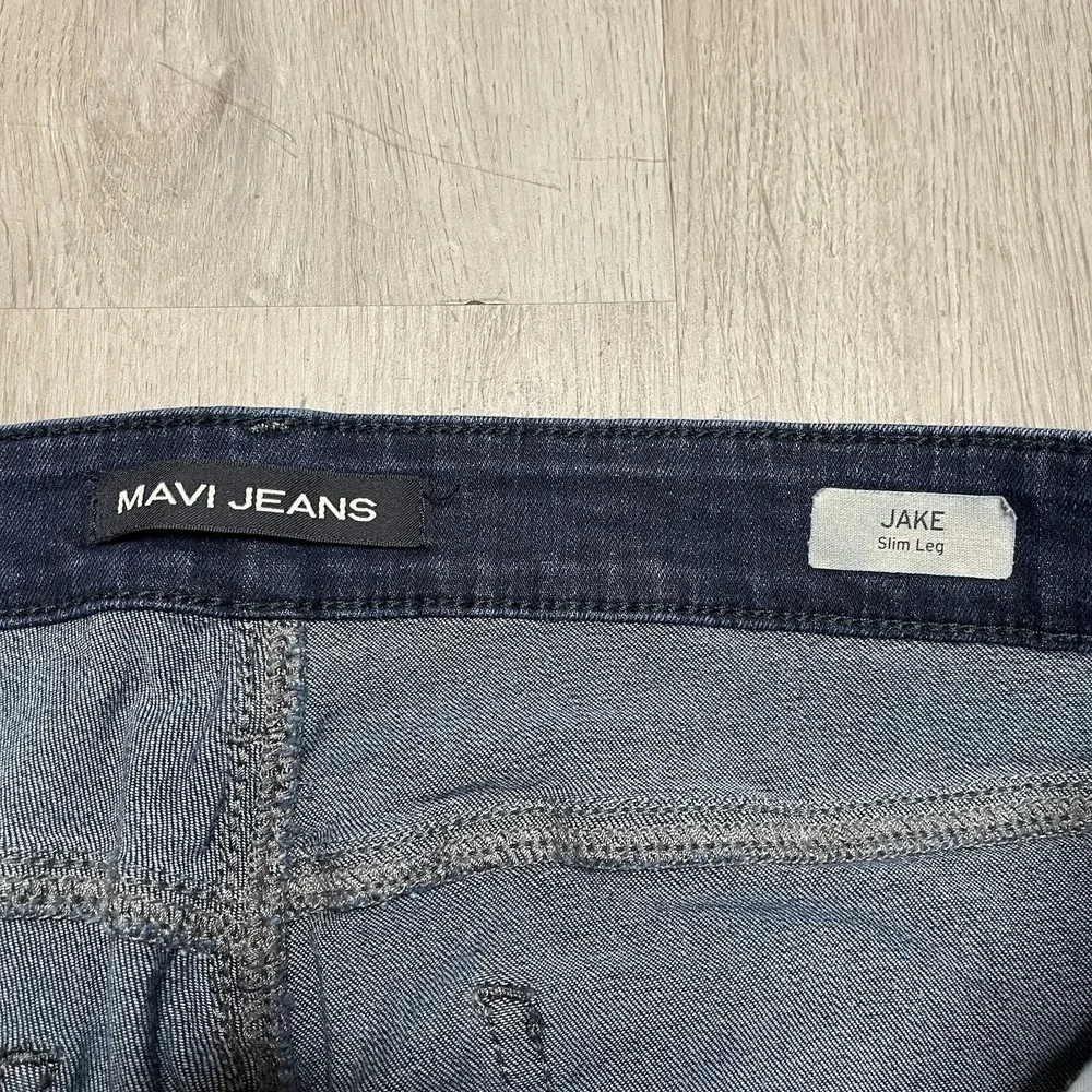 Mavi Jake Jeans Mens 34x31 Blue Slim Leg Cotton Blend Stretch Preppy Mid Rise